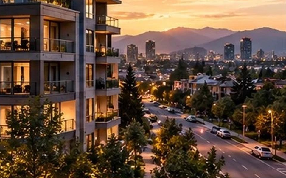Apartment block on a calm evening